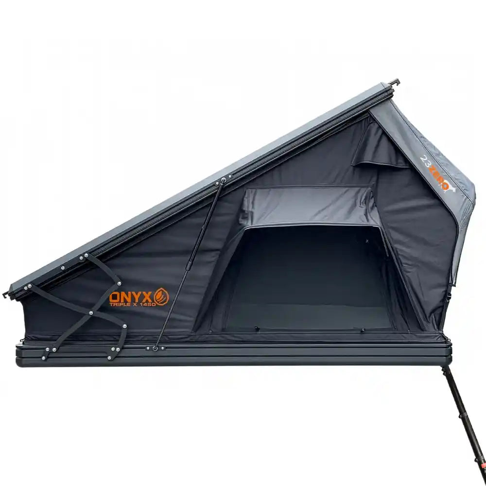 23ZERO Onyx Triple X 1450 hard shell rooftop tent side view for overlanding camping