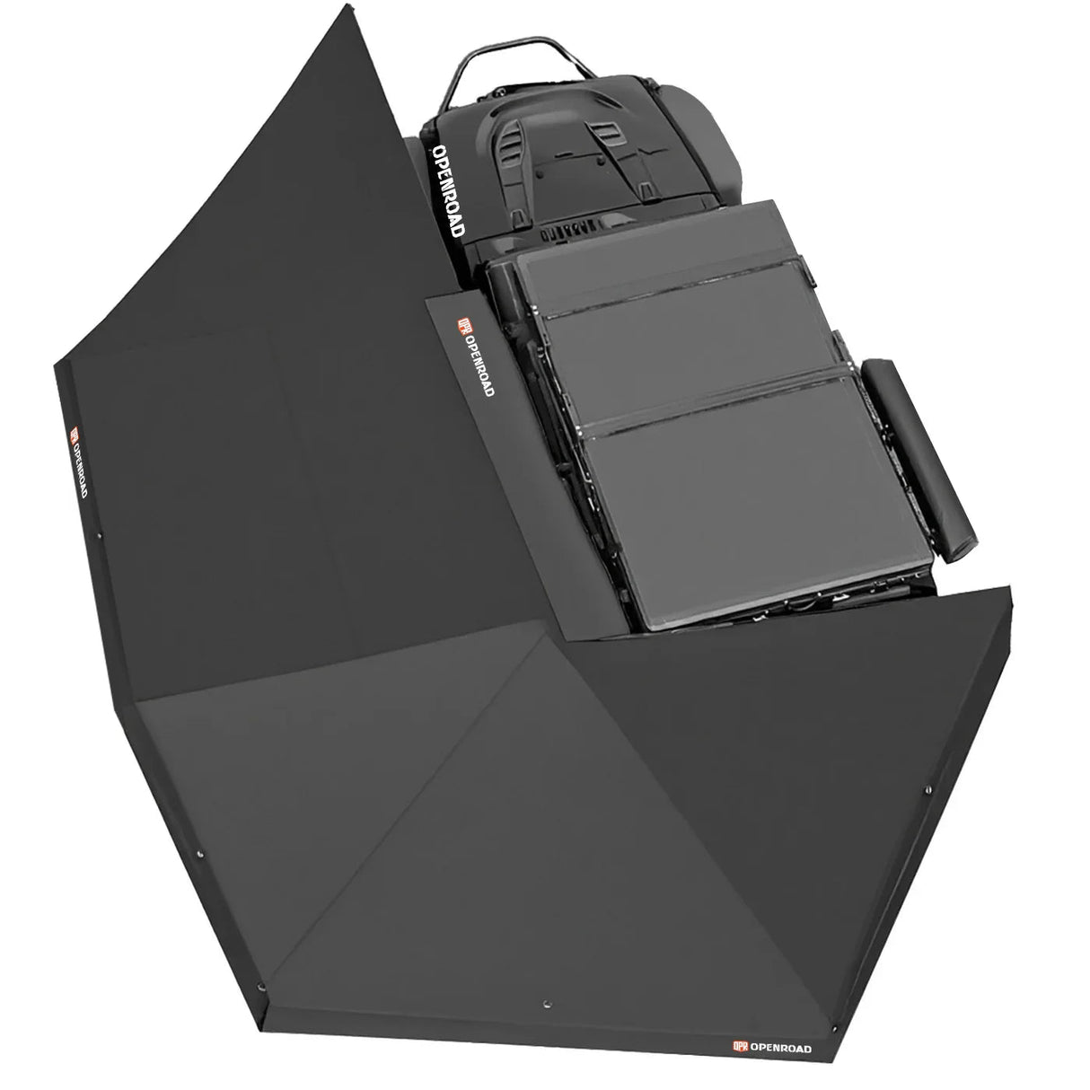 OPENROAD 270° Degree Awning XL – Maximum Coverage mounted on an overland vehicle
