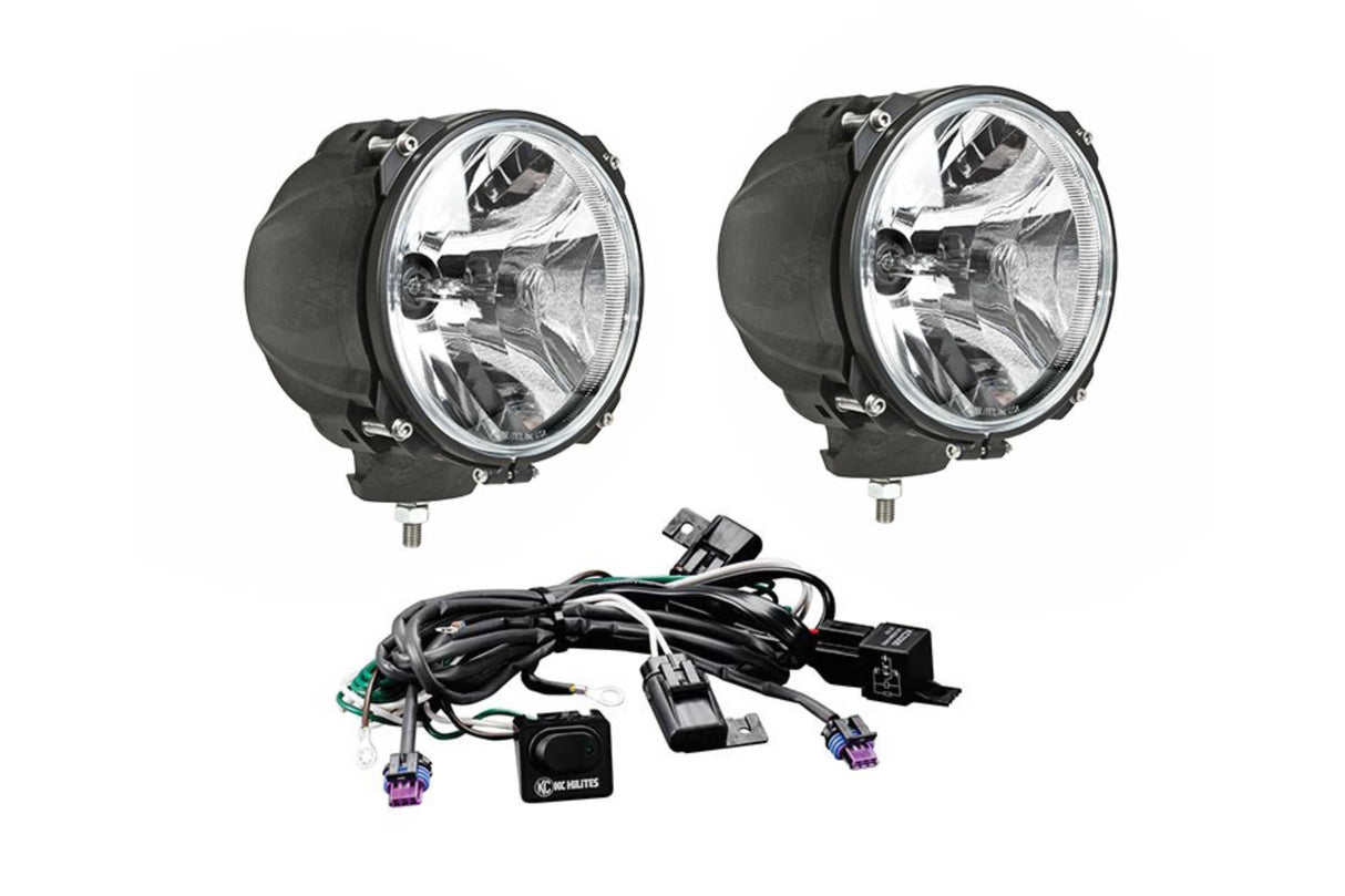 KC Hilites 7in Carbon Pod HID: (70w Spot / Pair)