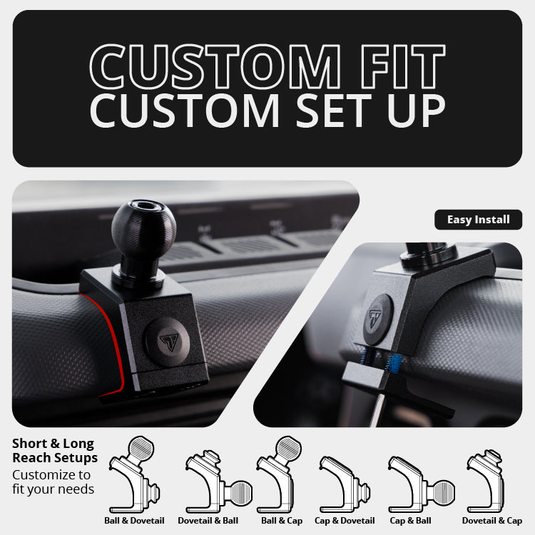 2021-2026 Ford Bronco LINK™ 20LITE Phone Mount With Top Dash Clip | 2" Arm | 6th Generation | (NOT FOR LEATHERETTE STITCHED DASH)