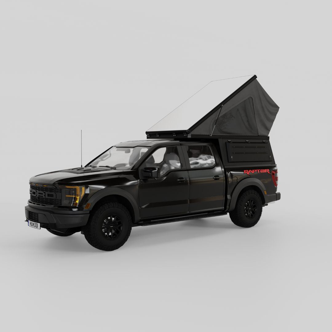Ford F-150 5.5-foot bed camper for overlanding and off-grid camping