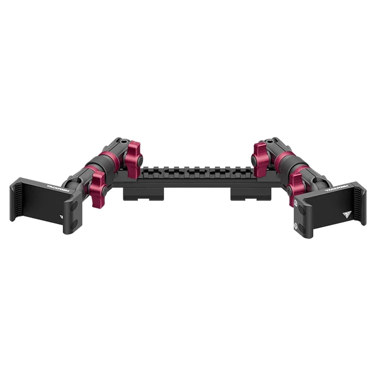 2019-2023 Ford Ranger (WITHOUT Switch Panel) Tackform Assault Track Picatinny Dash Bracket With Dual 20LITE Phone Holders