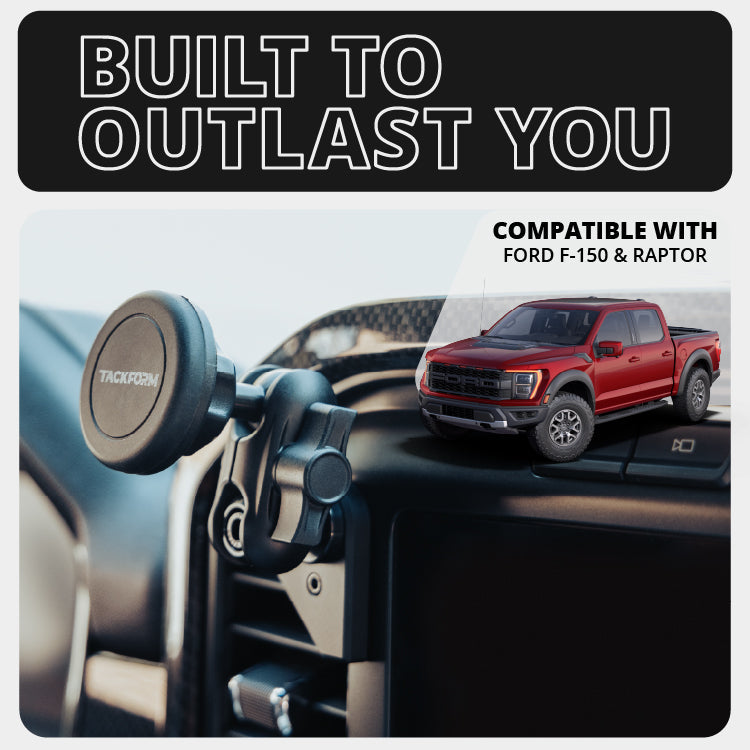 2021+ Ford F-150/Raptor & 2023+ Super Duty LINK™ Vent Mount Bracket With Magnetic Phone Holder | Choose Your Arm Length