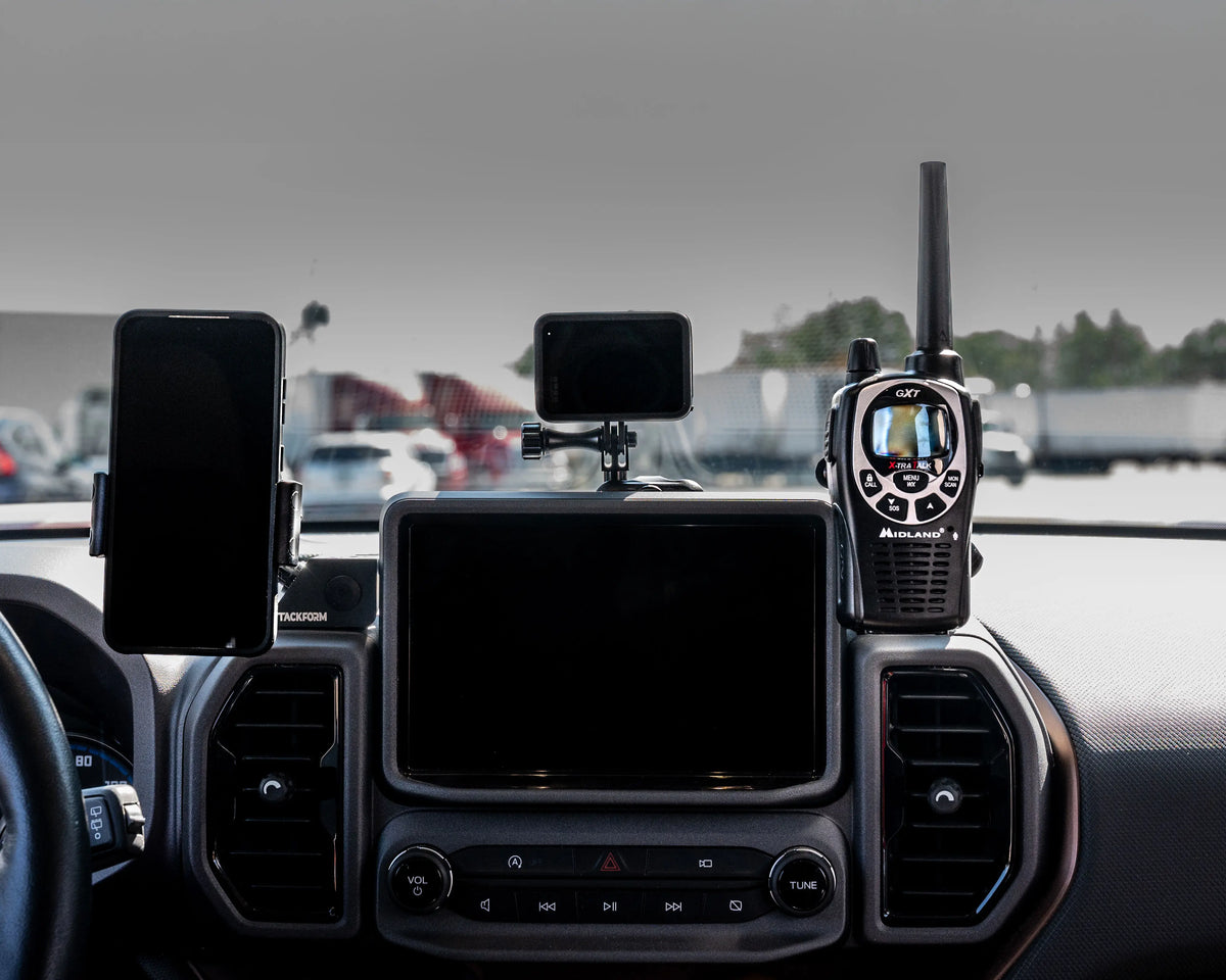 2021 - 2024 Ford Bronco SPORT Tackform Slim Track Dash Bracket With Magsafe Charging Phone Mount
