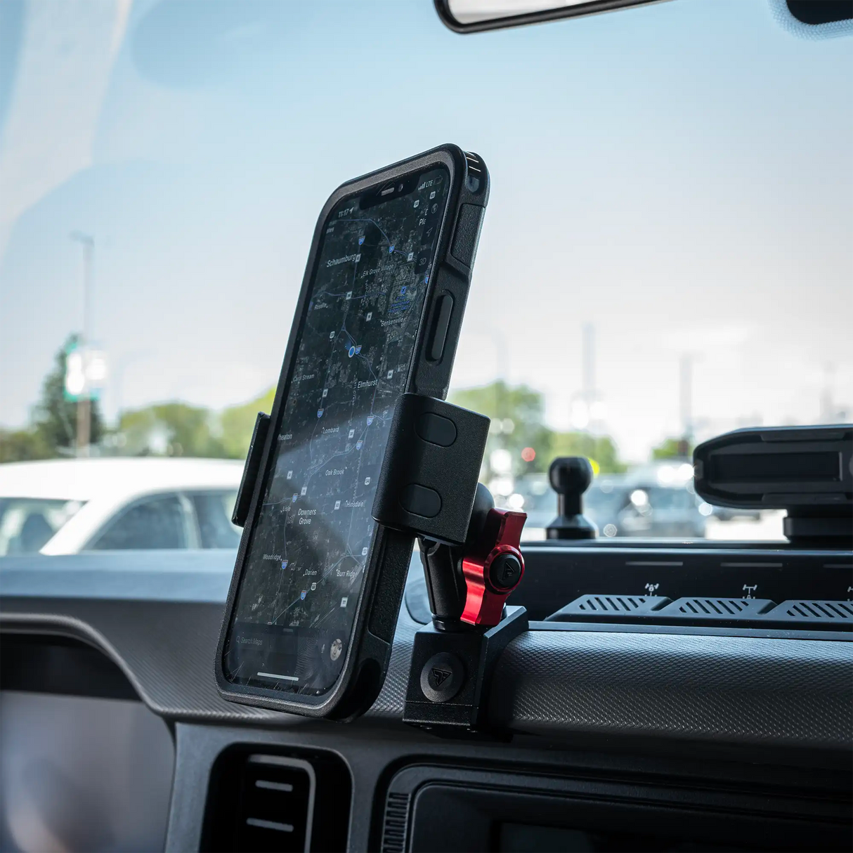 2021-2026 Ford Bronco LINK™ 20LITE Phone Mount With Top Dash Clip | 2" Arm | 6th Generation | (NOT FOR LEATHERETTE STITCHED DASH)