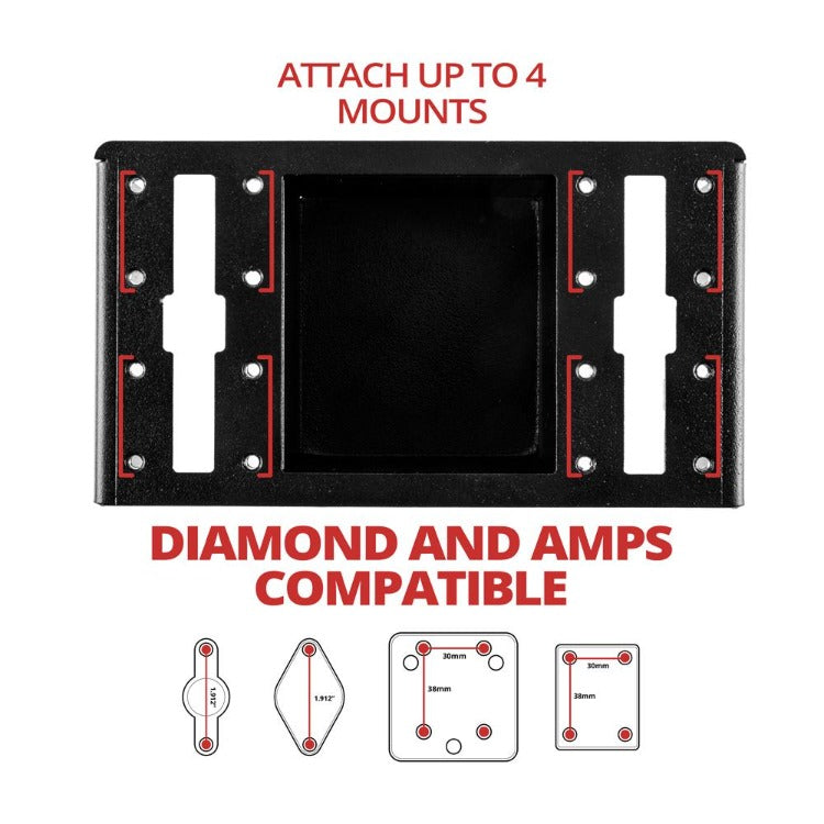 Fast Track Plus™ Console Device AMPS Bracket | Ford Super Duty - 3rd Gen (2011 to 2016) Bracket Only - NOT Compatible with Split Bench - (P/N FT02)