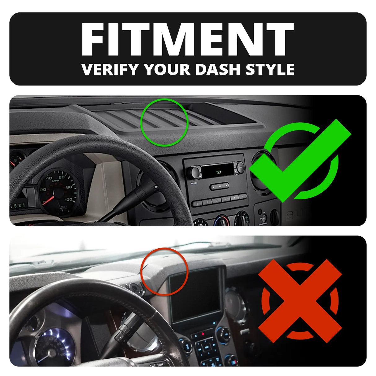 2008-2016 Ford Super Duty & 2011-2025 F-650/750 Tackform Slim Track Dash Bracket | Build Your Own