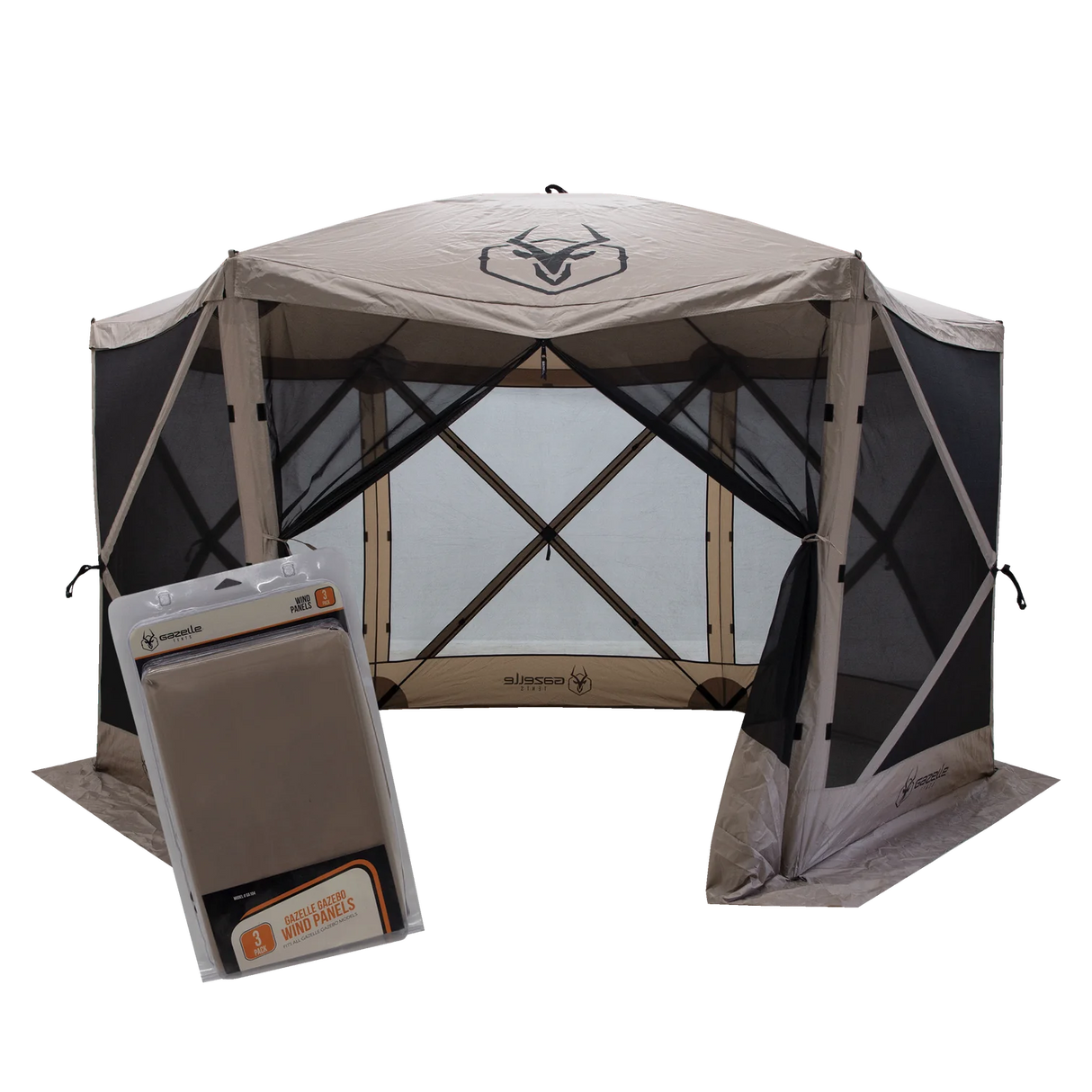 Gazelle Tents™ G6 6-Sided Portable Gazebo Includes free 3 Pack of wind panels