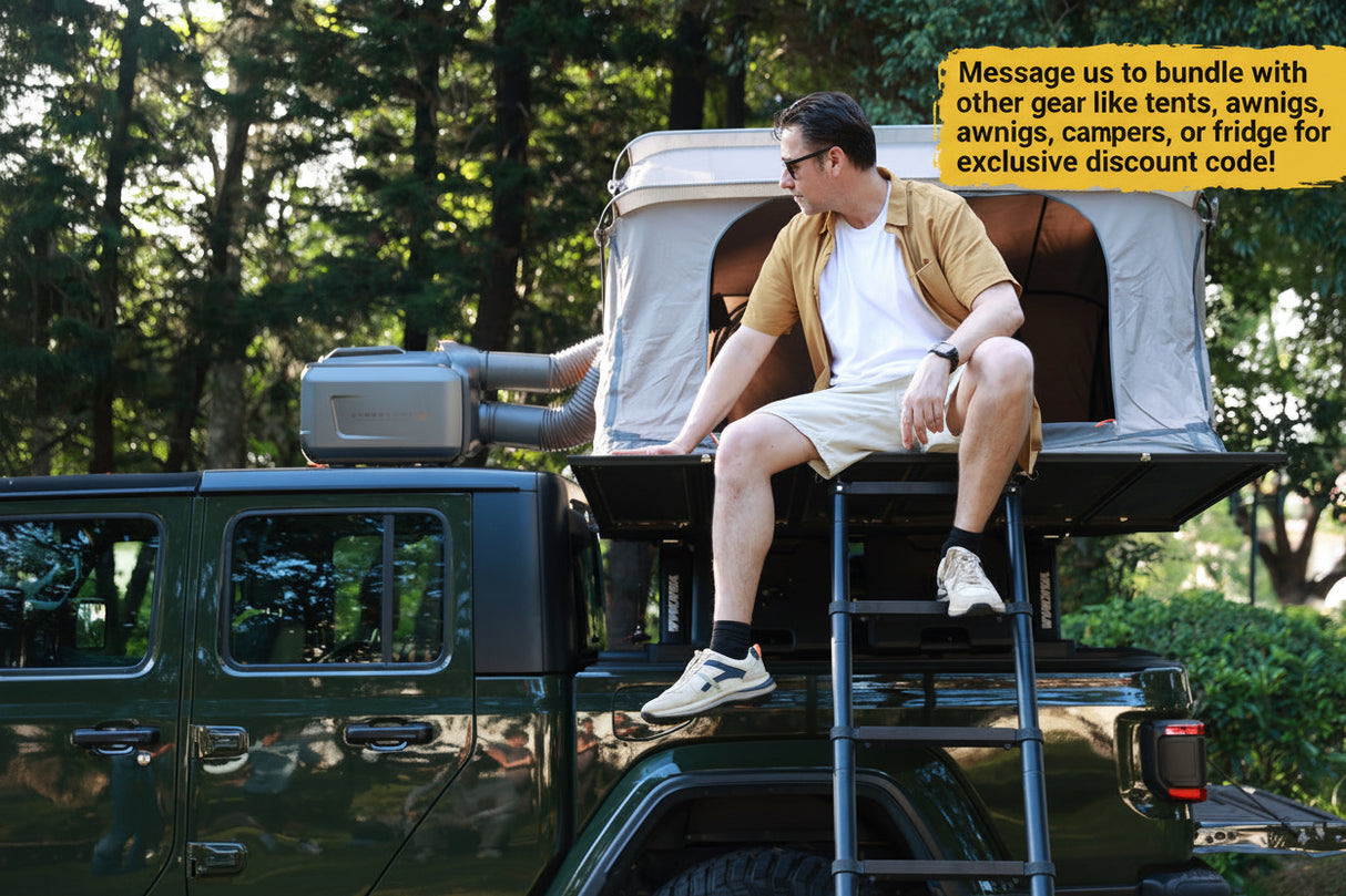 Cybertake S2 Pro portable air conditioner heater for overland camping rooftop tents vans and RVs