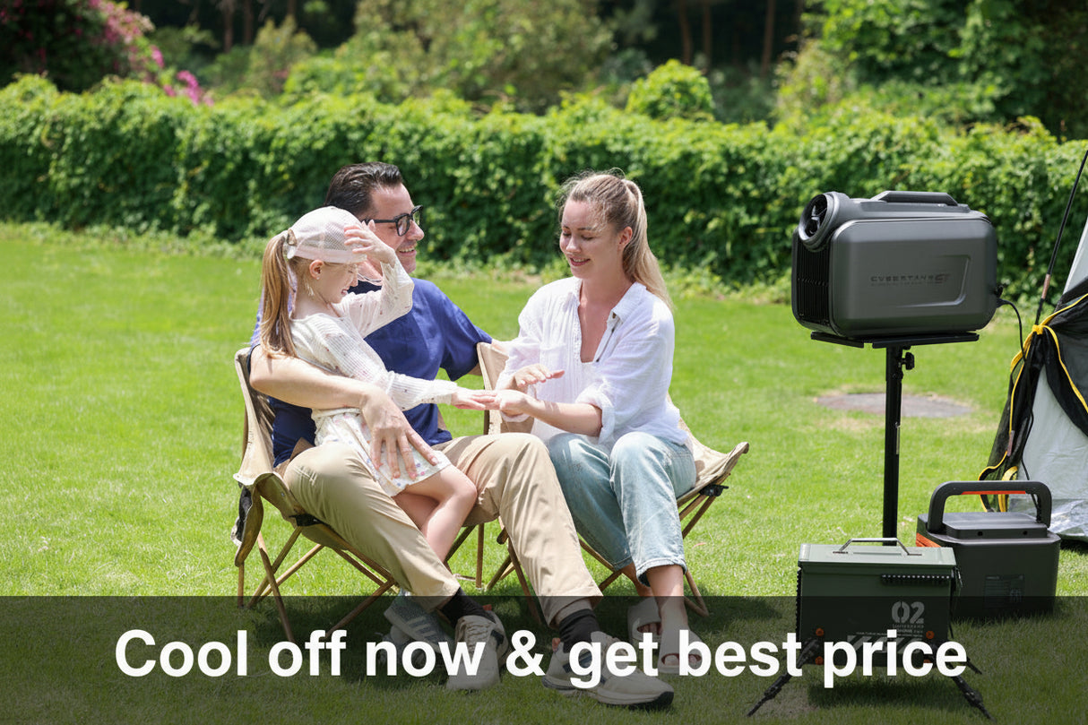 Cybertake S2 Pro portable air conditioner heater for overland camping rooftop tents vans and RVs
