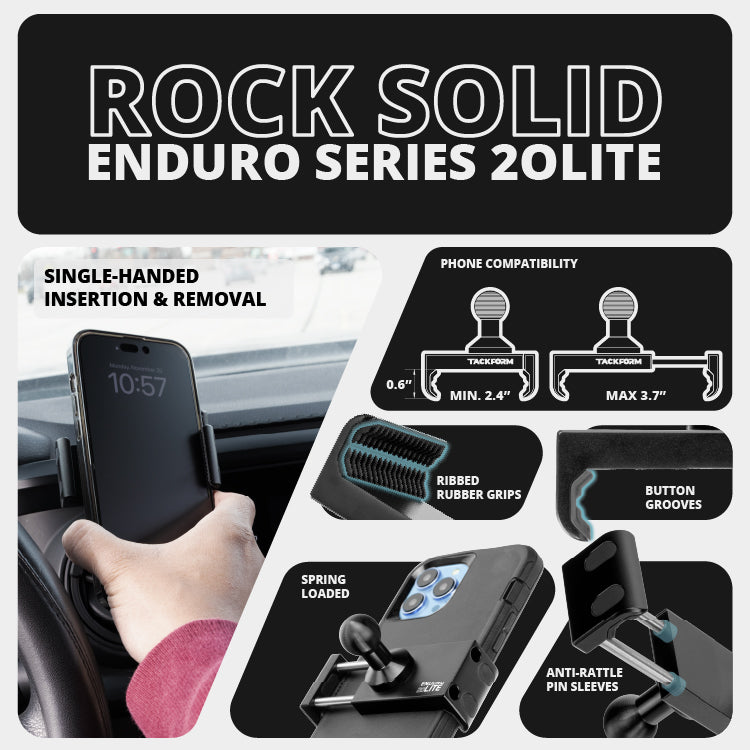 ‘15-‘20 Ford F-150, ‘17-‘22 Super Duty, ‘18-‘21 Expedition LINK™ Vent Mount Bracket With 20LITE Phone Holder | (See Compatibility Info For Year/Trim Details) | Choose Your Arm Length
