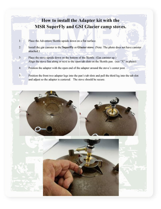 TEMBO TUSK ADVENTURE SKOTTLE GRILL KIT ... (TABLE TOP, 12" PAN VERSION)