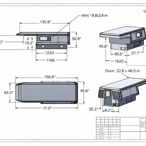 Aluminum pop up slide in overland truck campers