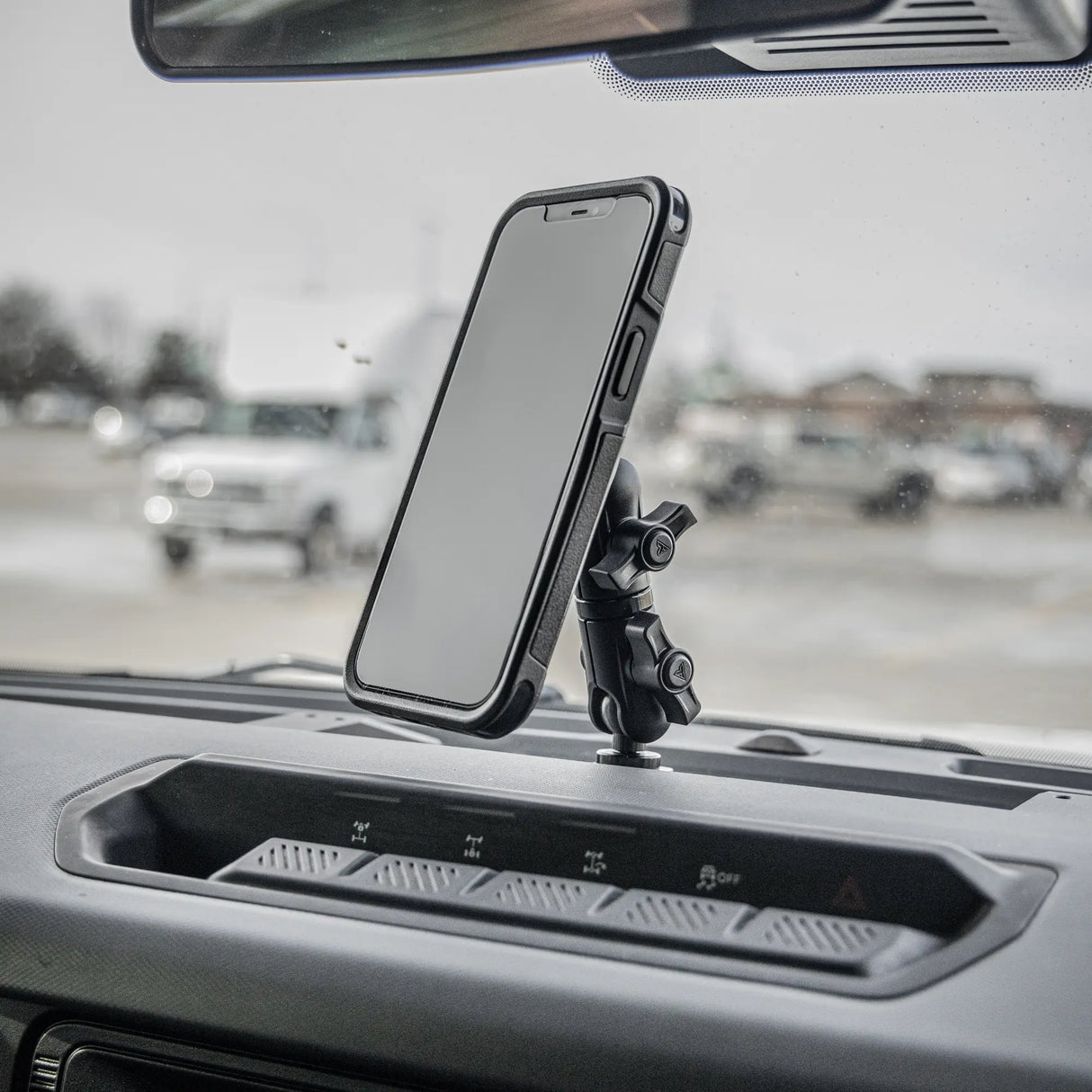 LINK™ MagSafe Phone Mount | Accessory Ready Dash and Grab Handle Compatible | 2021+ Ford Bronco | 3.5" Arm