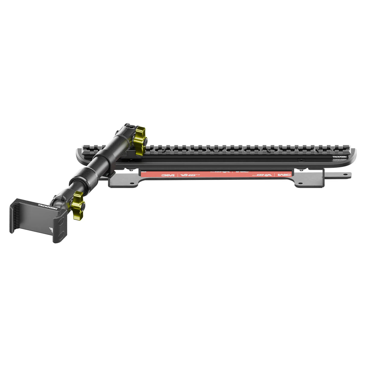 2024+ Ford F-150 (See Compatibility Info For Specific Year/Trim Fitment Details) Tackform Assault Track Picatinny Dash Bracket With 20LITE Phone Mount | Telescoping Arm