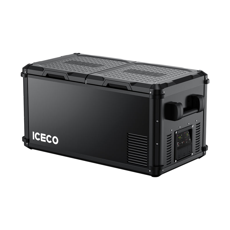 ICECO VL75ProD Gen II 75L dual zone 12V portable fridge freezer for overlanding camping truck SUV RV