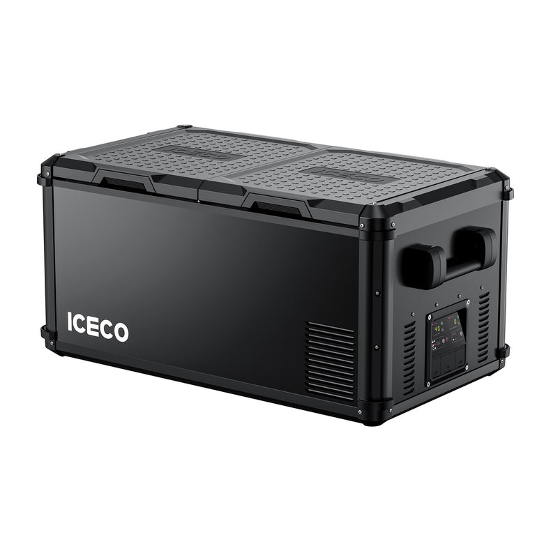 ICECO VL90ProD Gen II 90L dual zone 12V portable fridge freezer for overlanding camping truck SUV RV
