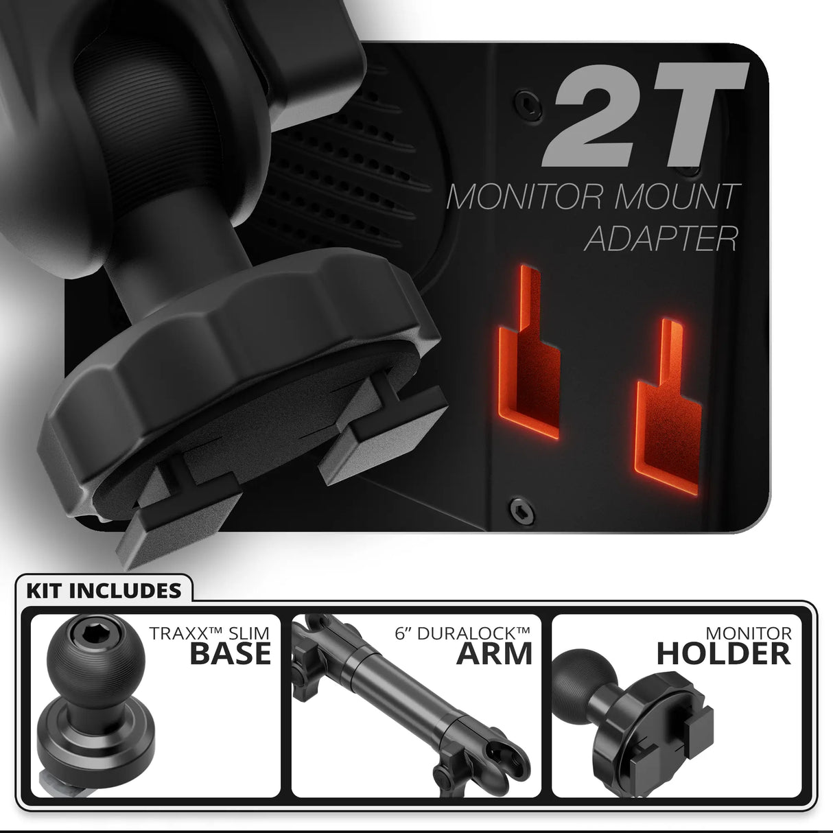 Tuner - 2T | Slim Track Base | 6" DuraLock Arm