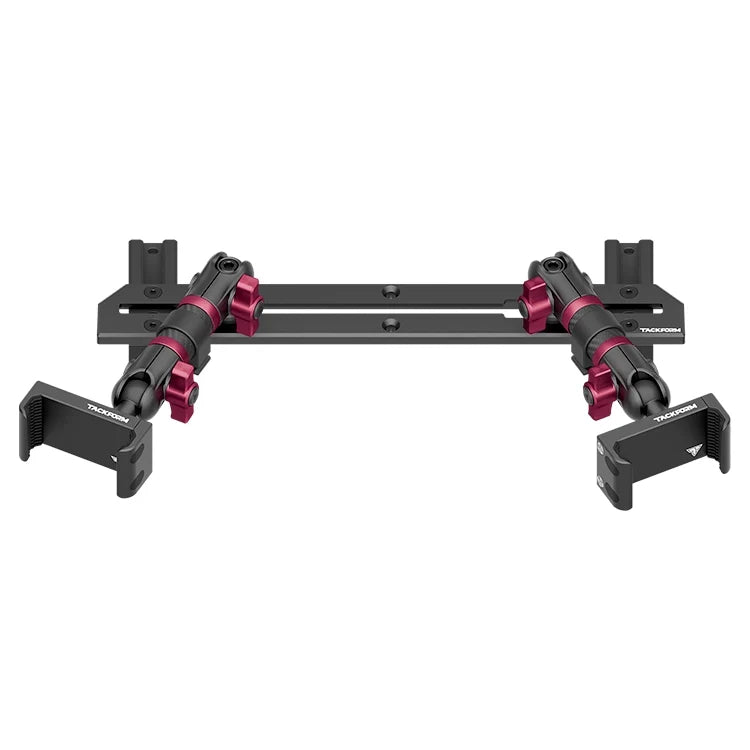 2023-2026 Ford Super Duty (F-250 Through F-600) Tackform Slim Track Dash Bracket With Dual 20LITE Phone Mounts