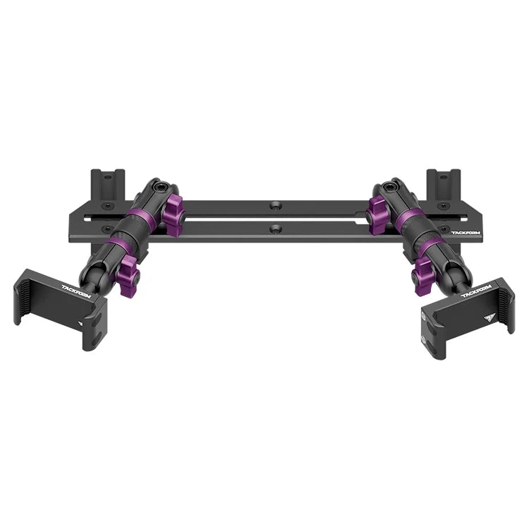 2023-2026 Ford Super Duty (F-250 Through F-600) Tackform Slim Track Dash Bracket With Dual 20LITE Phone Mounts