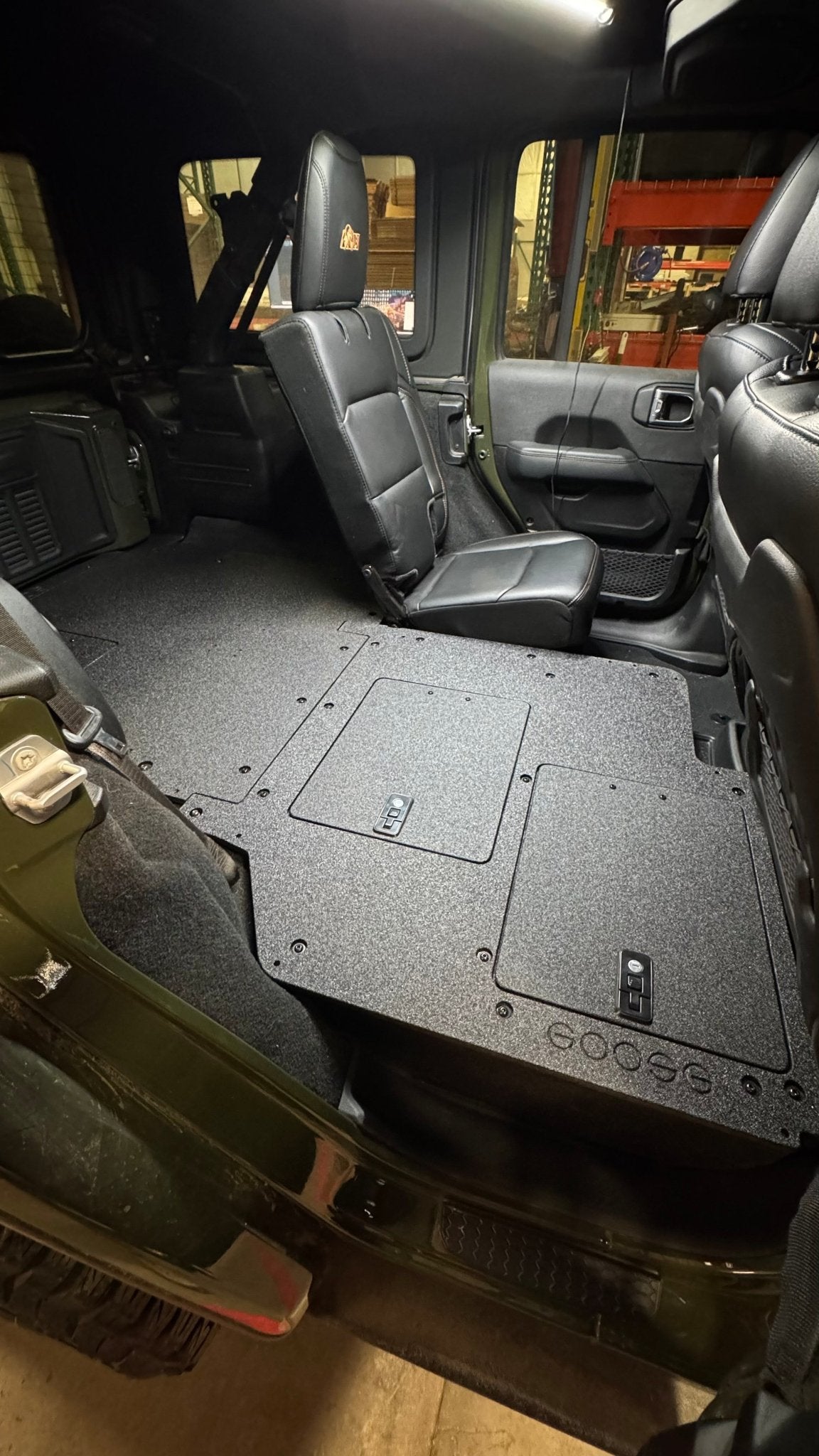 Jeep Wrangler 2018-2023 JLU 4 Door - Second Row Seat Delete Plate System - V2