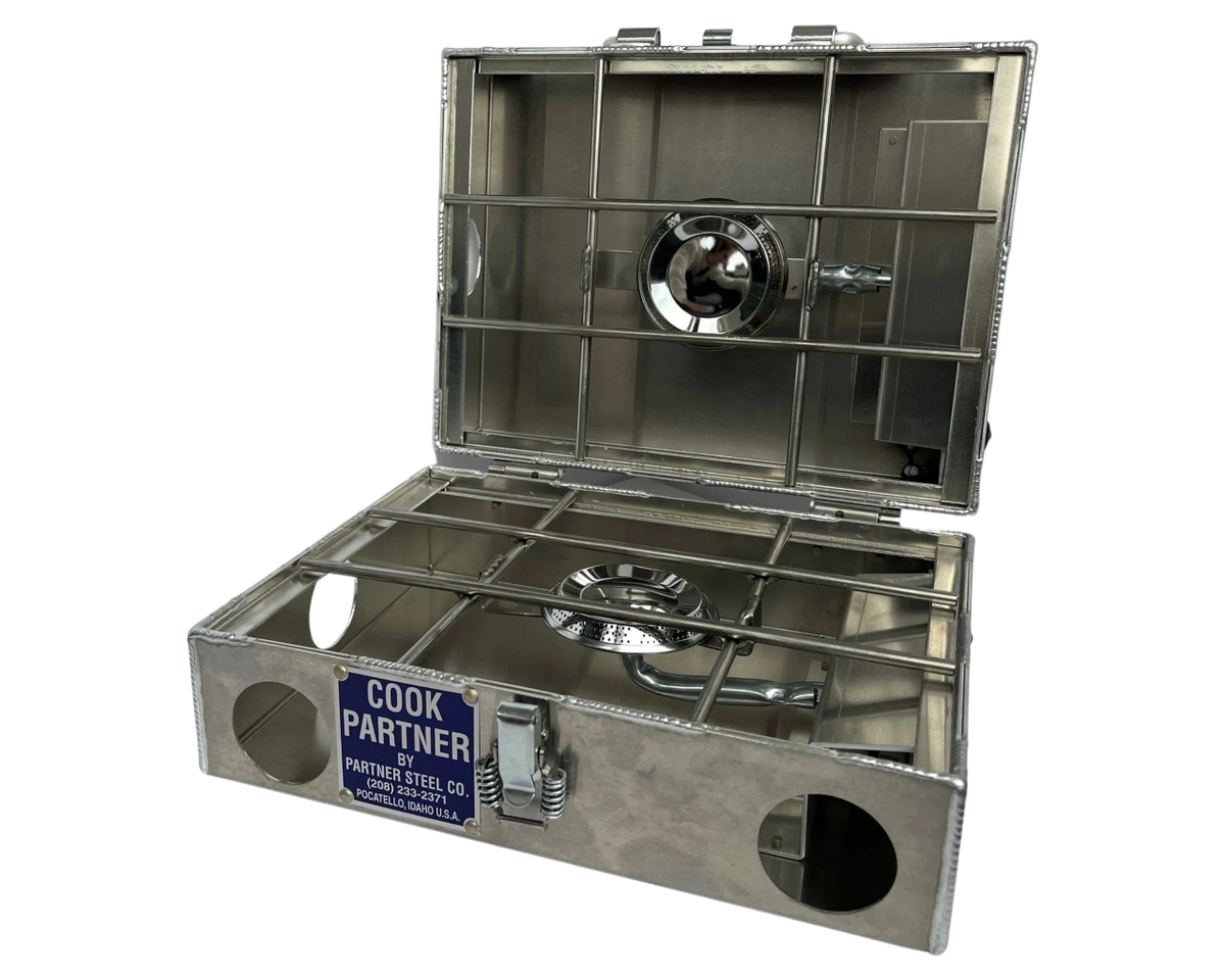 Cook partner 9" 2 Burner Stove w/break apart hinge