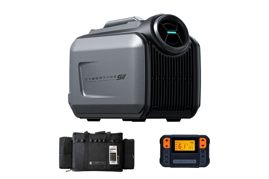 Cybertake S2 Pro portable air conditioner heater for overland camping rooftop tents vans and RVs
