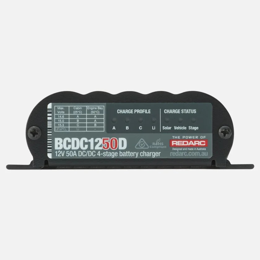 REDARC DUAL INPUT 50A IN-VEHICLE DC BATTERY CHARGER