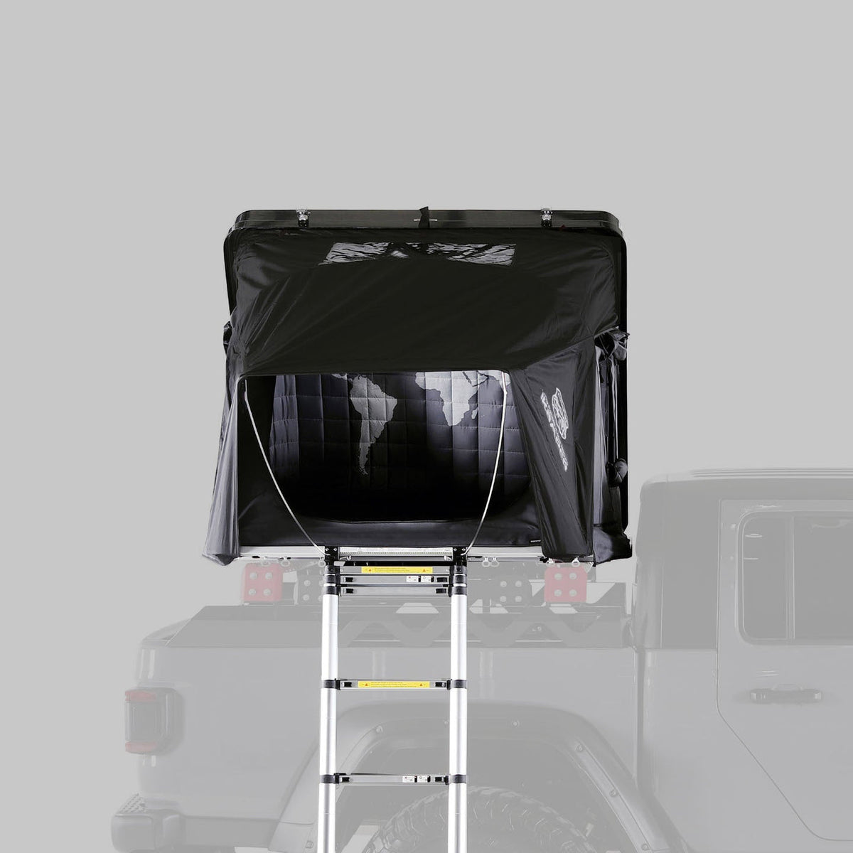 iKamper Skycamp 3.0 Mini rooftop tent rear entrance and telescoping ladder