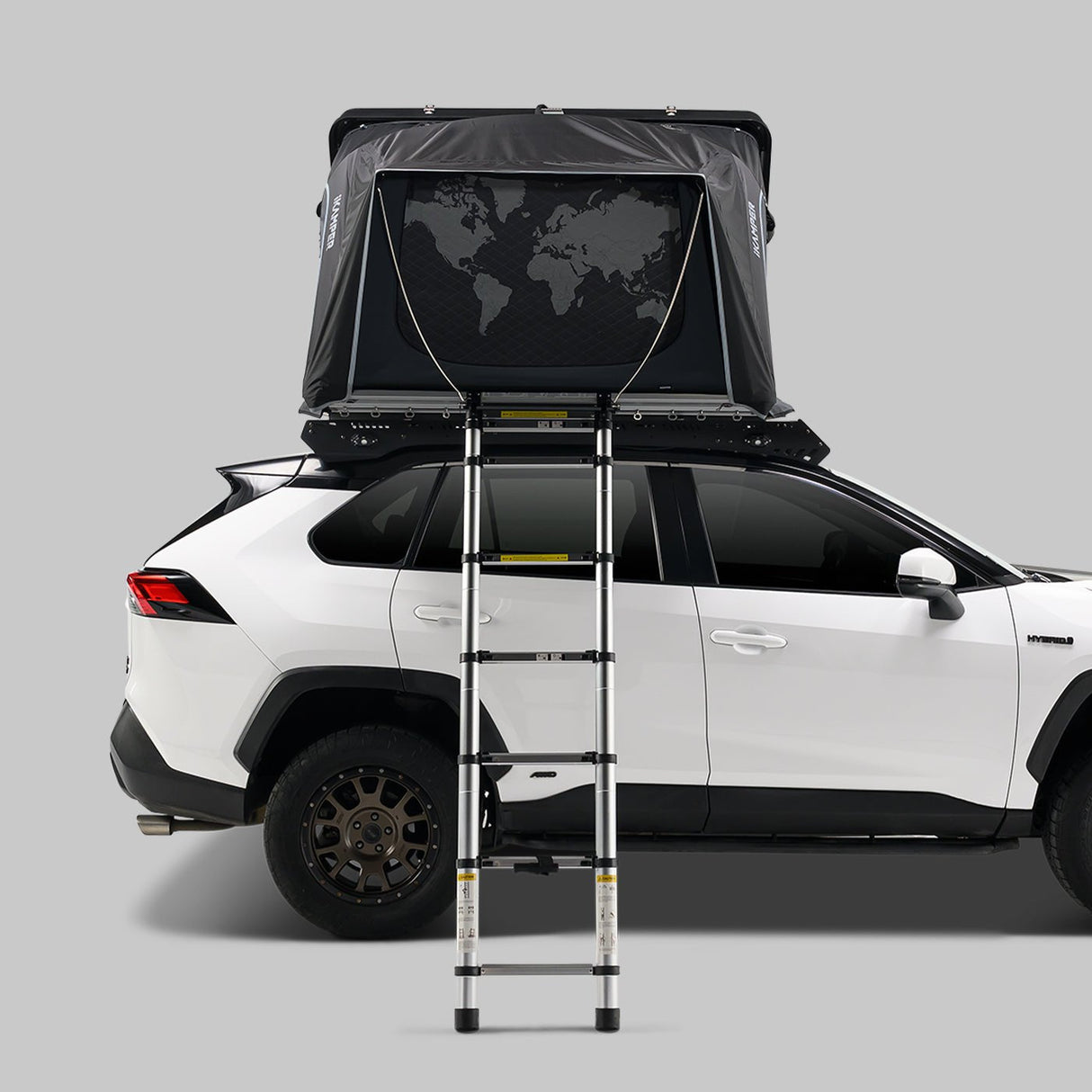 iKamper Skycamp 4.0 Trio rooftop tent open on SUV overland build