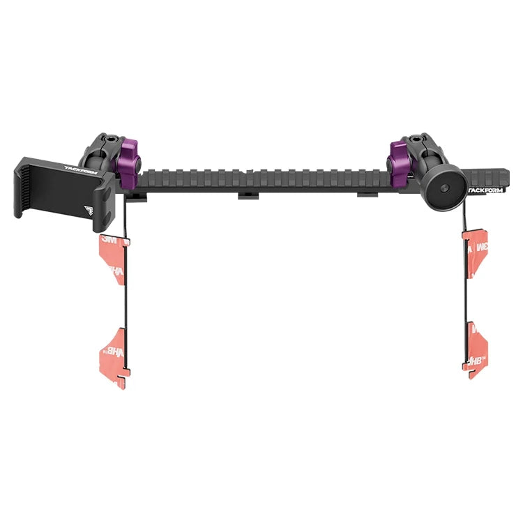 2016-2023 Toyota Tacoma Tackform Assault Track Picatinny Dash Bracket With 20LITE Phone Holder & Midland Magnetic CB Radio Mic Holder