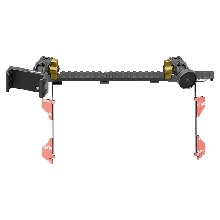2016-2023 Toyota Tacoma Tackform Assault Track Picatinny Dash Bracket With 20LITE Phone Holder & Midland Magnetic CB Radio Mic Holder