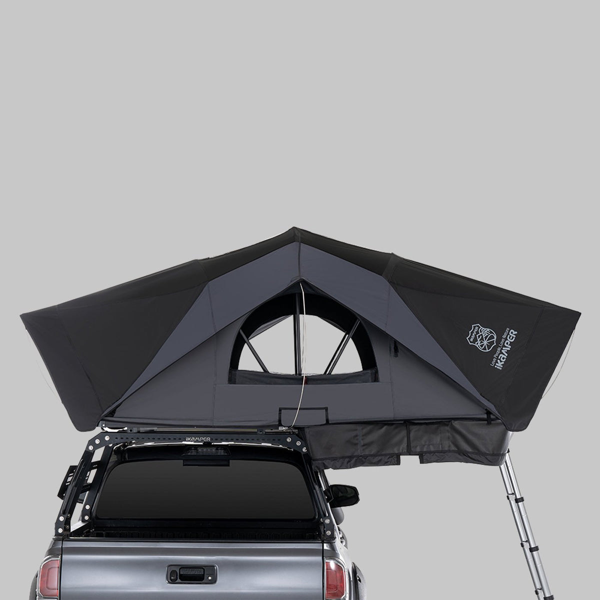 iKamper X-Cover 3.0 hybrid rooftop tent open on overland truck