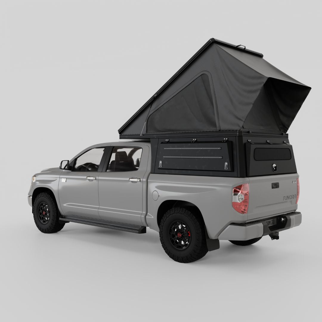 Inca4x4 Toyota Tundra camper with wedge roof open