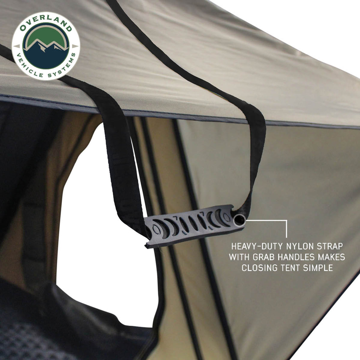 LD TMON Clamshell Aluminum Hard Shell Roof Top Tent - 2 Person Capacity, Tan Body & Green Rainfly