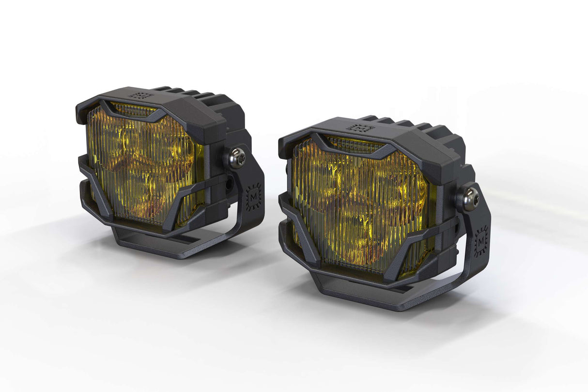 Morimoto 4Banger 2.0 HXB LED Pods (SAE Wide / Yellow)(Set)