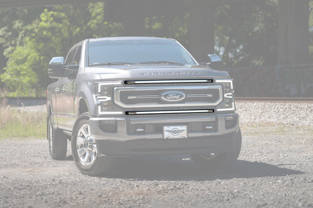 XBG LED DRL Grille Inserts: Ford Super Duty Platinum (20-22 / White DRL / Set)