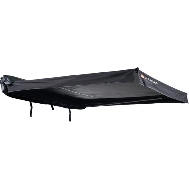 OPENROAD 90° Quick-Open Vehicle Awning – 78 x 78 in mounted on an overland vehicle