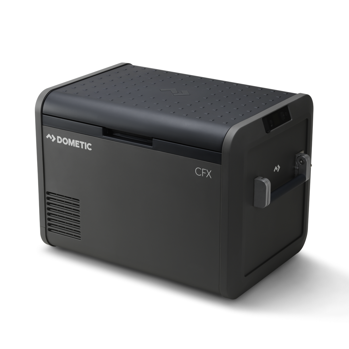 Dometic CFX5 55IM 55L portable 12V fridge freezer with built-in ice maker for overlanding camping and RV use