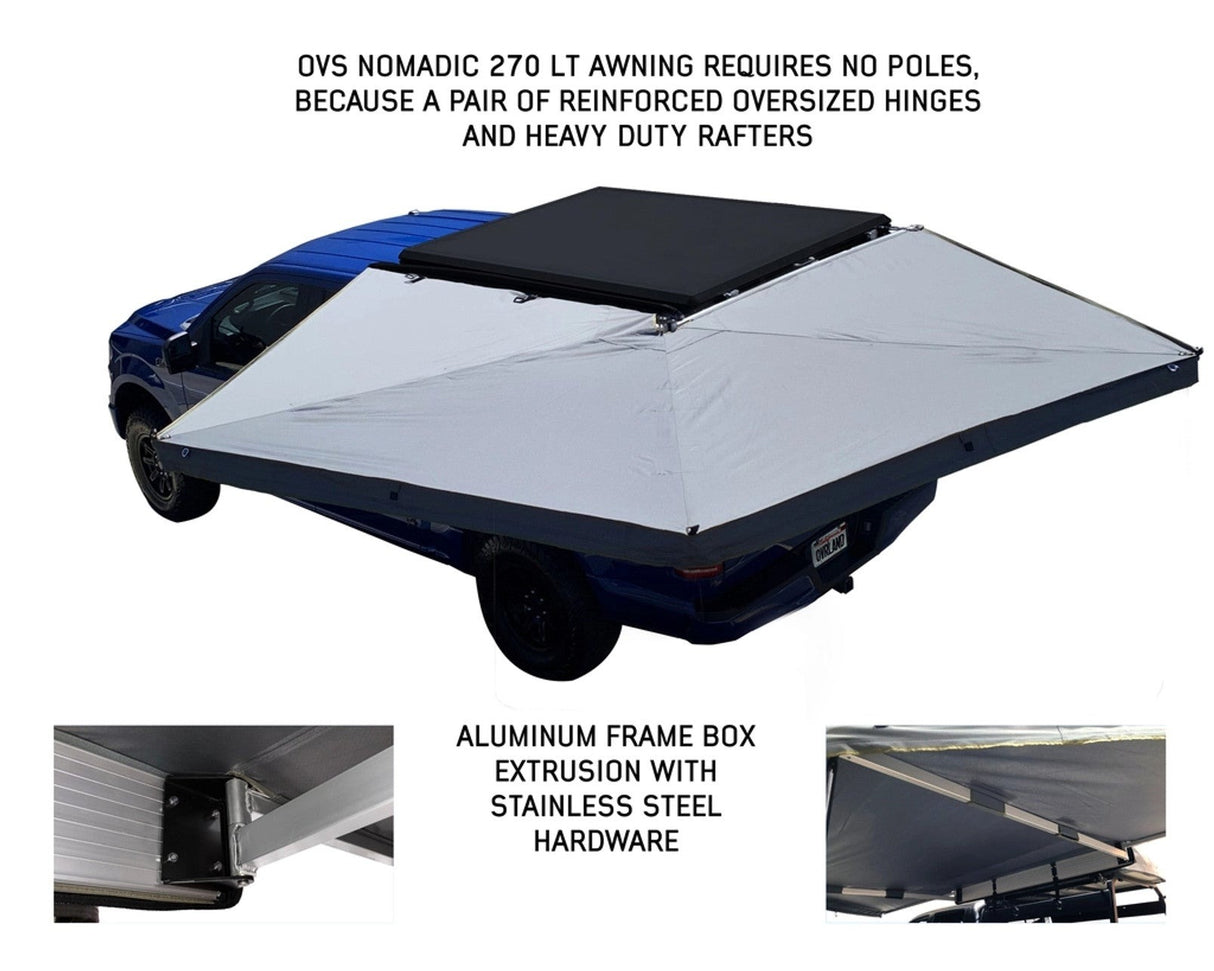 19579907 Nomadic LT 270 Awning & Wall 1, 2, & Mounting Brackets - Driverside | OVERLAND VEHICLE SYSTEMS