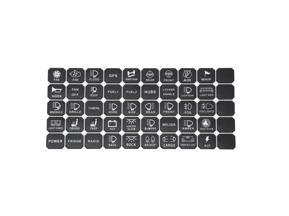 Vehicle Accessory 8 Switch Control System (Blue Backlighting)