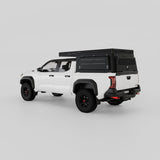 Inca4x4 aluminum Tacoma camper closed in low-profile travel position