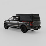 Ford F-150 overland build with low-profile aluminum pop-up camper