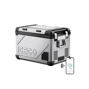 ICECO APL55 55L silver dual zone 12V portable fridge freezer for overlanding camping truck RV