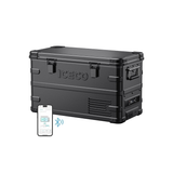 ICECO APL35 dual zone aluminum 12V portable fridge freezer black for overlanding camping RV and truck builds