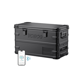ICECO APL35 dual zone aluminum 12V portable fridge freezer black for overlanding camping RV and truck builds