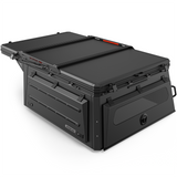 OPENROAD integrated aluminum truck camper rooftop tent closed with crossbars