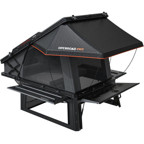 OPENROAD aluminum truck topper integrated rooftop tent overland camper open