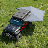 OPENROAD 270° Free Standing Awning – Trail Series mounted on an overland vehicle