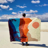 Reversible Packable Blanket + Poncho- Nature